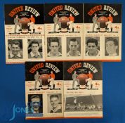 1955/56 Manchester Utd home league match programmes Portsmouth, Luton Town, Arsenal, Chelsea,