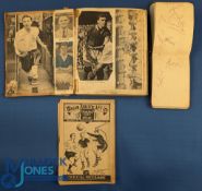 Preston North End Scrapbook from 1950s onwards, containing multiple signatures of players incl Tom