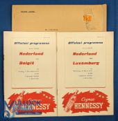1957 Holland v Luxembourg World Cup qualifier 20 March 1957; Holland v Belgium friendly match 17