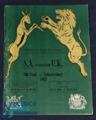 Scarce 1962 British & Irish Lions Test etc Rugby Programme: Terrific and very substantial double