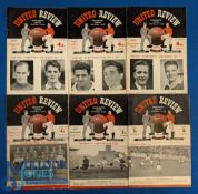 Selection of Manchester Utd home programmes 1949/50 Sunderland, 1950/51 Leeds Utd (FAC), 1952/53