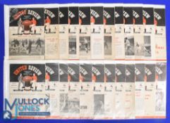1951/52 Manchester United (Championship Season) home football programmes (24) features nos 1-24 -