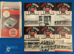 Collection of Manchester Utd home match programmes to include 1962/63 league homes (21) including