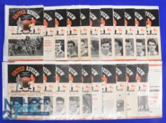 1955/56 Manchester United home football programmes (22) features nos 1-21, plus All Star XI John