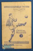 1950/51 Huddersfield Town v Manchester Utd Div. 1 match programme 9 December 1950; crease, slight
