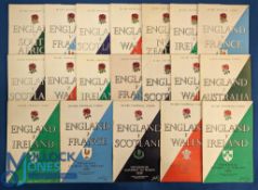 1952-60 Every England Home Rugby Programme (18): As it says on the tin, all these good magazine-