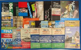 Selection of FA Cup final match programmes 1955 Newcastle Utd v Manchester City, 1956 Manchester