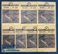 1966 & 68-72 England Rugby Final Trial Programmes (7): For 1966 both the January & December issues