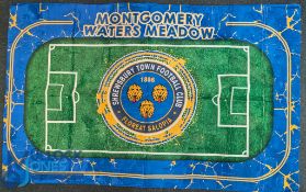 Large Shrewsbury Town Football Rug, a football pitch, size #150cm x 240cm. Good condition