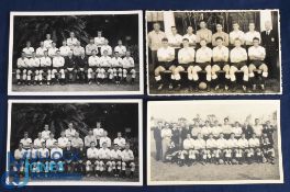 1956 The Football Association Tour of South Africa postcard b&w photographs of the FA team x 4;