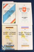 Selection of Belgium international match programmes 1948 France, 1957 Switzerland 'B' international,