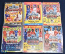 Topps Match Attax Football Cards: 6 part filled albums for the Premier League - 2014/015 x2, 2016/