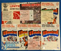 1970/71 Manchester Utd v Aston Villa FLC semi/final 9 December 1970 match programme + Stretford