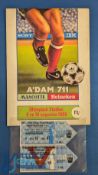 1986 Amsterdam 711 tournament programme plus match tickets for Manchester Utd v Dinamo Kiev (8