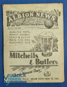 Pre-War 1936/1937 West Bromwich Albion v Middlesbrough Div. 1 match programme 1st May 1937; fold (