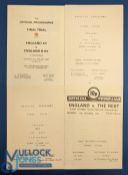 1982, 84 & 87-8 England Rugby Final Trial Programmes (4): Again, thin 4pp paper gradually