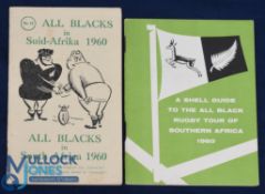 1960 NZ All Blacks Rugby Tour to SA Itineraries/Fixture Cards (2): The very popular packed &