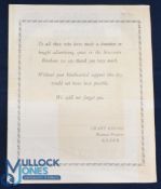 1972 Historic S African Bantu Coloured XV v England Rugby Programme: Rarely seen, much-coveted large