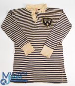 1930s Cheshire Match worn Rugby Jersey of a Welsh International: Great survivor, the distinctive