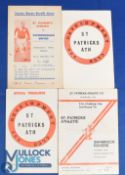 Selection of St Patrick's Athletic homes 1960/61 Peterborough Utd, 1968/69 Shelbourne Athletic,