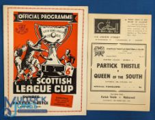 1956/57 Partick Thistle v Dundee SLC semi/final at Ibrox 6 October 1956; 1954/55 Partick Thistle v