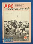 1982/83 AFC Bournemouth v Chesterfield Div. 3 match programme including George Best at No. 7 for