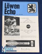 1965/66 Fairs Cup match programme Munich 1860 v Chelsea programme 15 March 1966 Lowen Echo; fair/