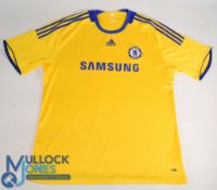 Chelsea 2008 third strip football shirt Adidas, Samsung, in yellow, short sleeve, size 2XL