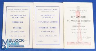 FA of Ireland Cup s/f's 1958 Shelbourne v Dundalk, 1958 Shamrock Rovers v St Patrick's Athletic,
