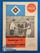 1959 Germany Tour match programme Hamburg SV v Manchester Utd friendly 12 August 1959; Cocoa Cola