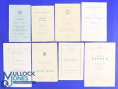 Collection of celebration football menus (8) to include 1925 Leage medals at Kidderminster Harriers,