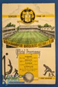 1948/49 Wolves v Manchester Utd Div. 1 match programme 8 September 1948 kick off 6pm; team