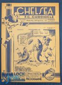 1937/38 Chelsea v Grimsby Town football programme 15 Sep, folds, tears at staple, creases etc, A/G
