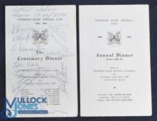 1989 Newbridge RFC Rugby Dinner Menus (2): One is from the standard annual event from 35 years