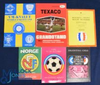 Programme selection 1964 Belgium v France, 1979 Norway v Scotland, 1980 Sweden v Scotland, 1974