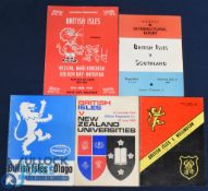 1966 British & I Lions in NZ Rugby Programmes (5): v Southland, Otago, NZ Universities, M'boro