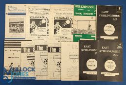 Selection of East Stirlingshire home match programmes 1963/64 Dundee, Queens Park (SLC), Hamilton (