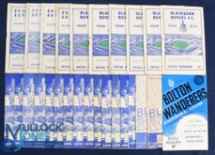 Selection of Blackburn Rovers home programmes 1954/55 Plymouth Argyle, Stoke City, Swansea Town,