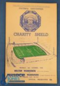 1958 Charity Shield Bolton Wanderers v Wolverhampton Wanderers football programme 6 Oct at Burnden