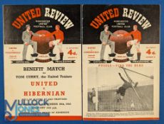 1953/54 Manchester Utd home match programmes Middlesbrough (9 September kick-off 5.50pm),