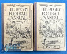 1934-5 and 1935-6 Rugby Football Annuals (2): Pair of mid-30s editions of the popular reference