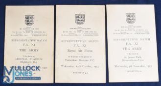 FA Representative Teams (Ted Burgin in goal) itinerary for the following matches; 1950 FA XI v The