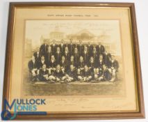 1912 Large Framed & Signed S African Springbok Rugby Photo: Superb large image of Billy Millar's