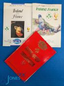 1987(2) & 89 Ireland v France Rugby Programmes (2): A VIP, special cover issue, as well as a