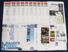 2010/2011 Manchester Utd premier reserve league home single sheets v Aston Villa, Wigan Athletic,