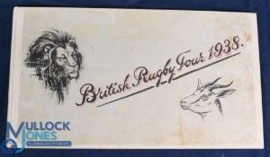 Hugely Rare 1938 British & I Lions in S Africa Rugby Scrapbook: Superb unique memorabilia. Fabric