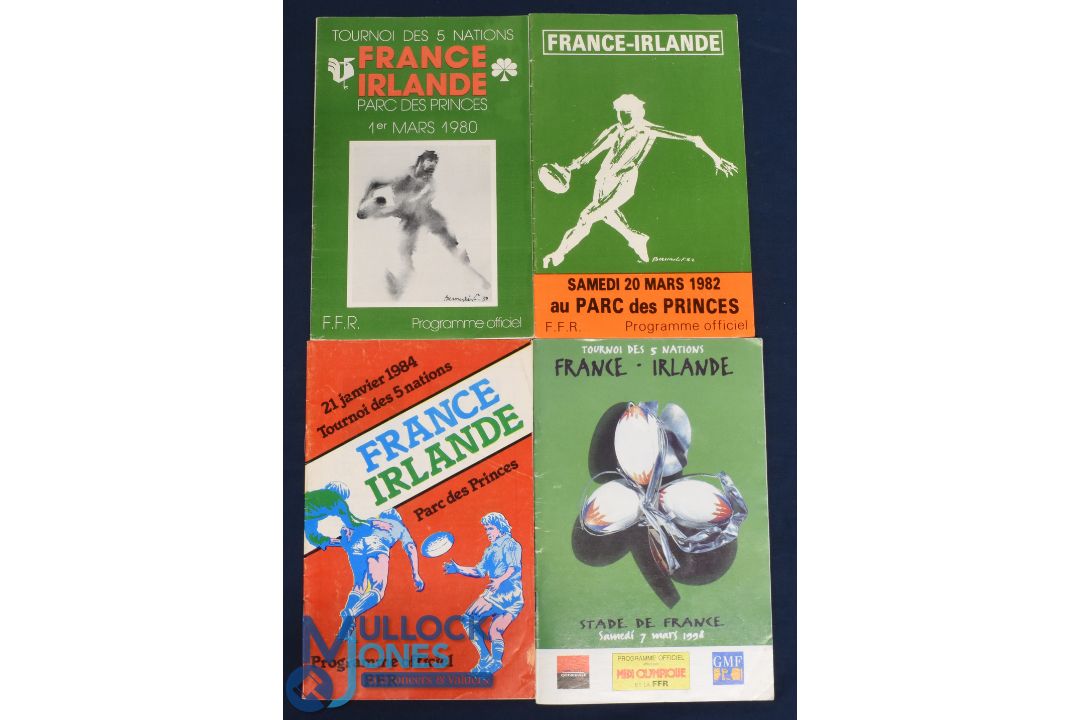 1980-1998 France v Ireland Rugby Programmes (4): 1980-84 inc. plus 1998. G/VG - Image 1 of 2