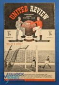 1949/50 Manchester Utd v Weymouth FAC 3rd round match programme, light fold, overall fair. (1)