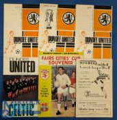 Selection of Dundee Utd home programmes to include 1950/51 Ayr Utd, 1957/58 Stranraer, 1966/67