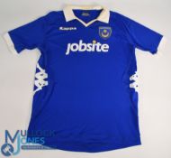 Portsmouth 2012 home football shirt Kappa, Jobsite, in blue, short sleeve, size XL, marks at collar
